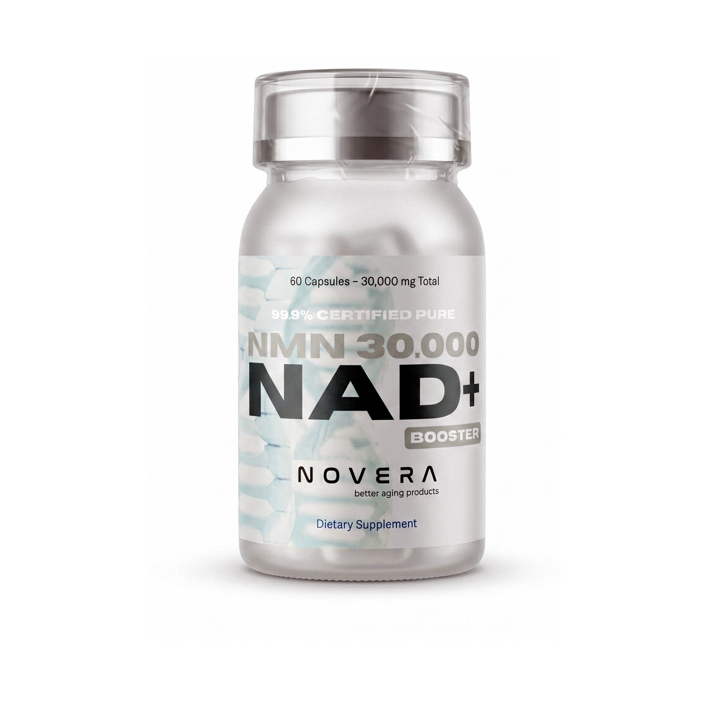 Novera NMN 30.000 · 99,9% puro · 60 cápsulas